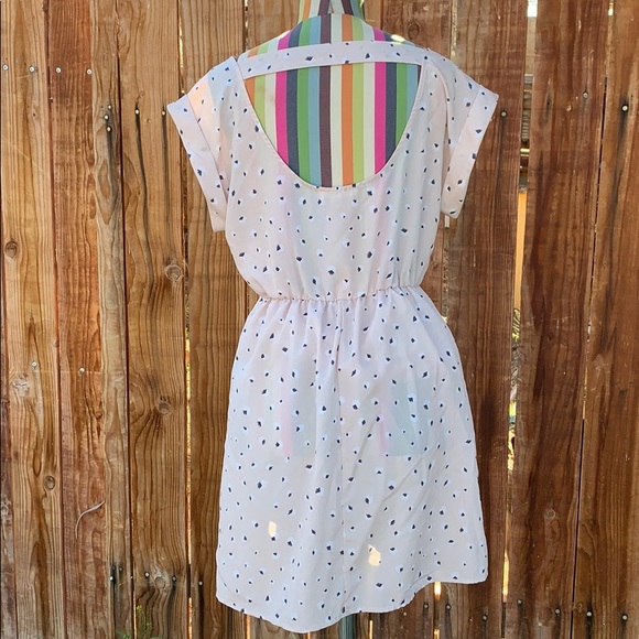 Lush Light Pale Pink Skater Mini Dress 0043 - Picture 5 of 6